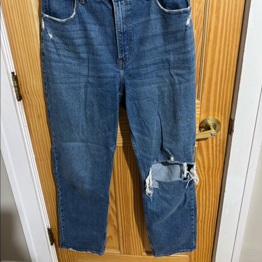 Abercrombie & Fitch Ultra High Rise 90s Straight Jeans Size 31 / 12 Dark